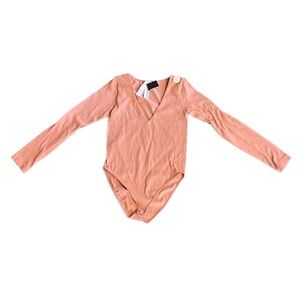 {Forever 21} Long Sleeve V Neck Body Suit